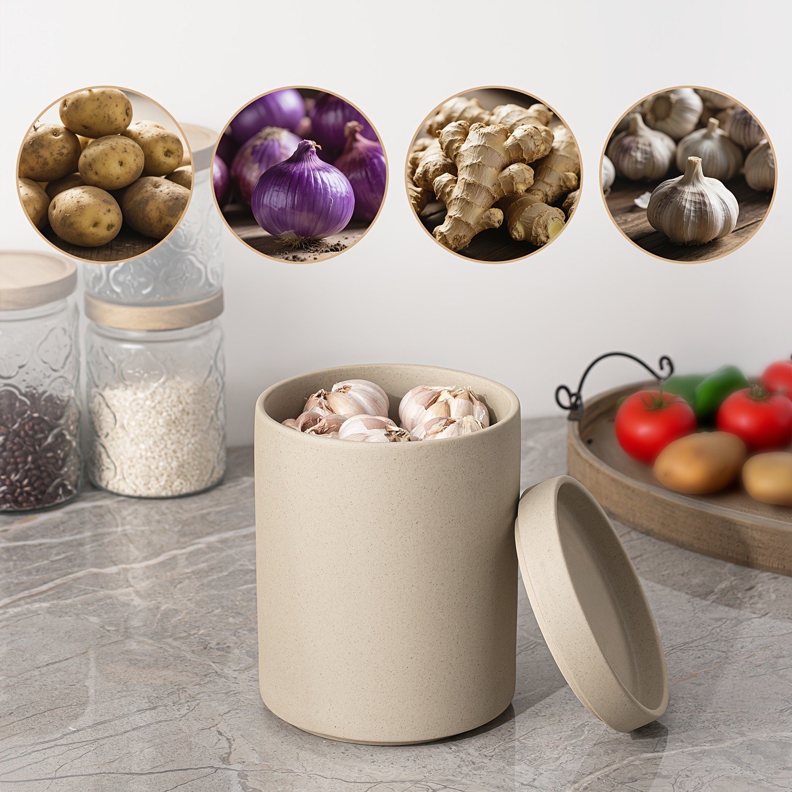 CEEFU Ceramic Kitchen Utensil Holder Durable Countertop Crock for Spatulas, Spoons, Whisks & Everyday Cooking Tools