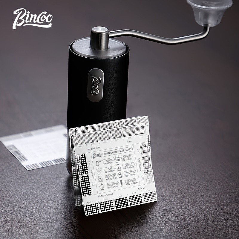 Bincoo Coffee Bean Grinding Scale Reference Card, Professional Coffee Powder Thickness Comparison Guide for Accurate Bean Grinding