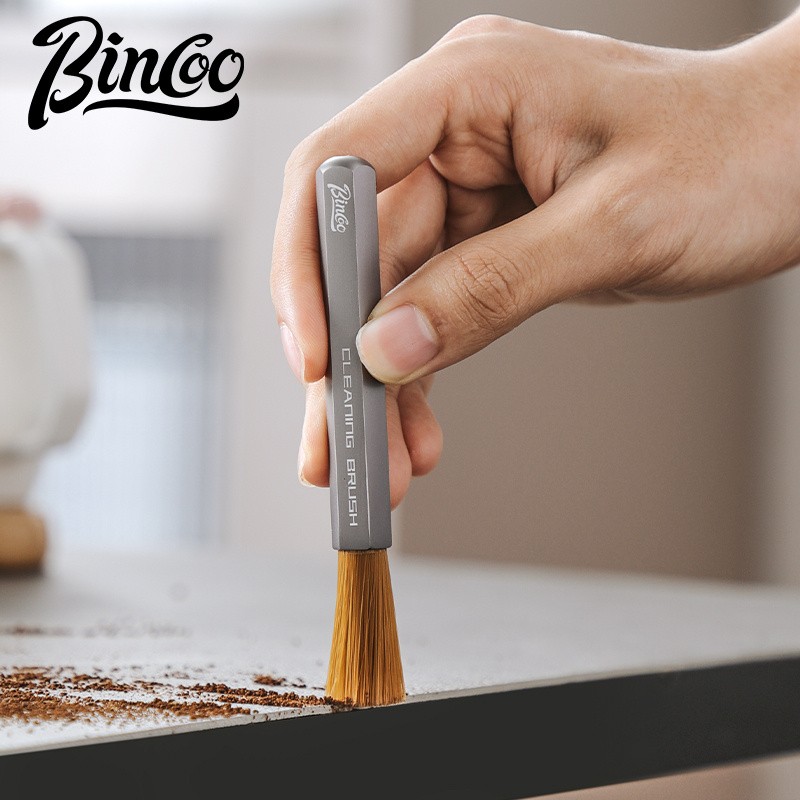 Bincoo Aluminum Alloy Grinder Cleaning Brush Compact Coffee Bar Maintenance Tool