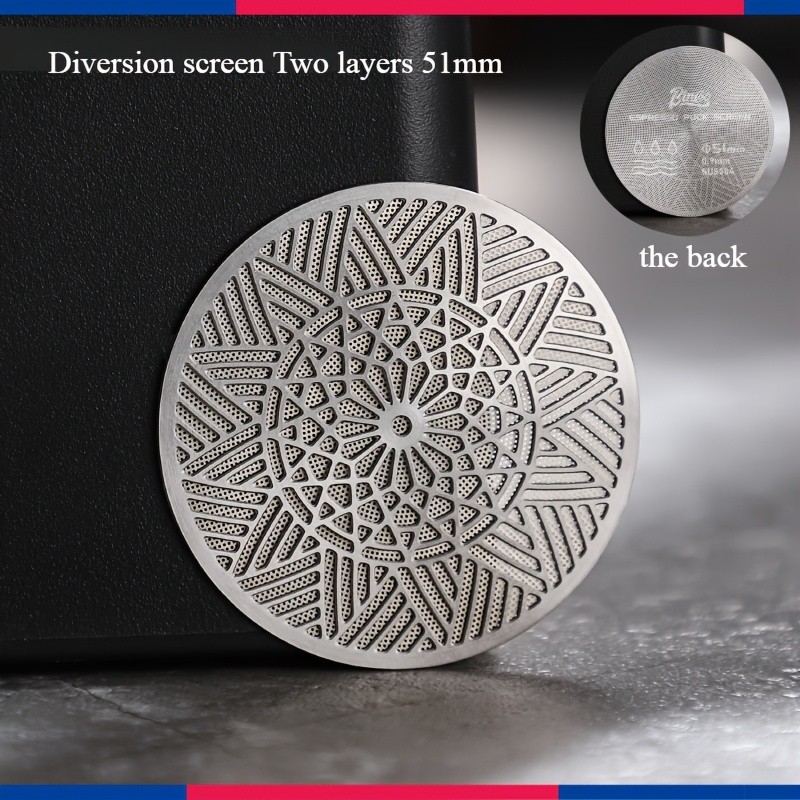 Bincoo 51mm Stainless Espresso Cake Screen 0.8mm Reusable Extraction Filter