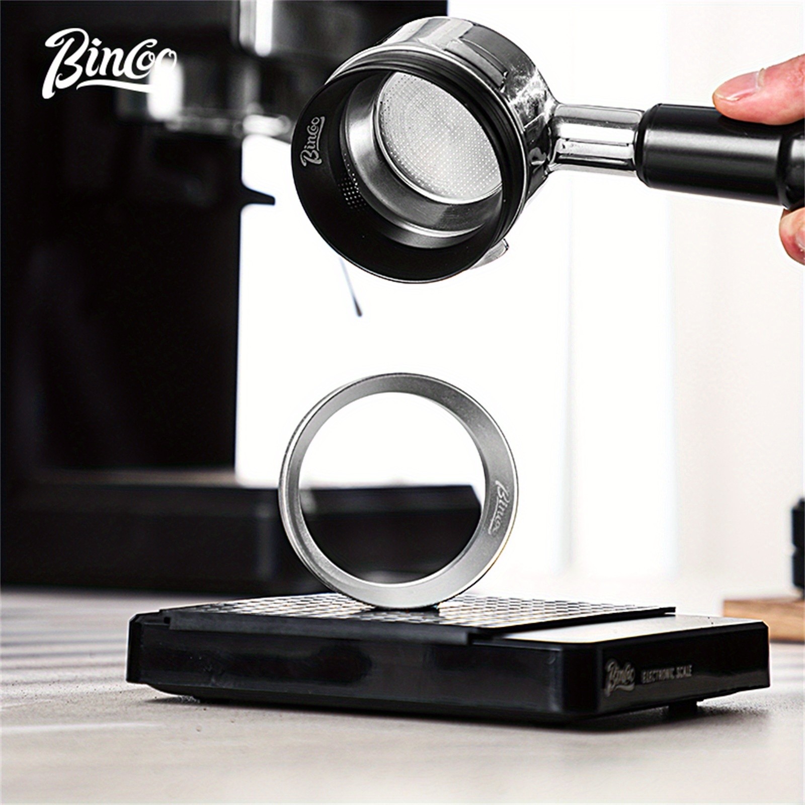 Bincoo Magnetic Espresso Dosing Funnel Anti-Static 51mm Portafilter Ring