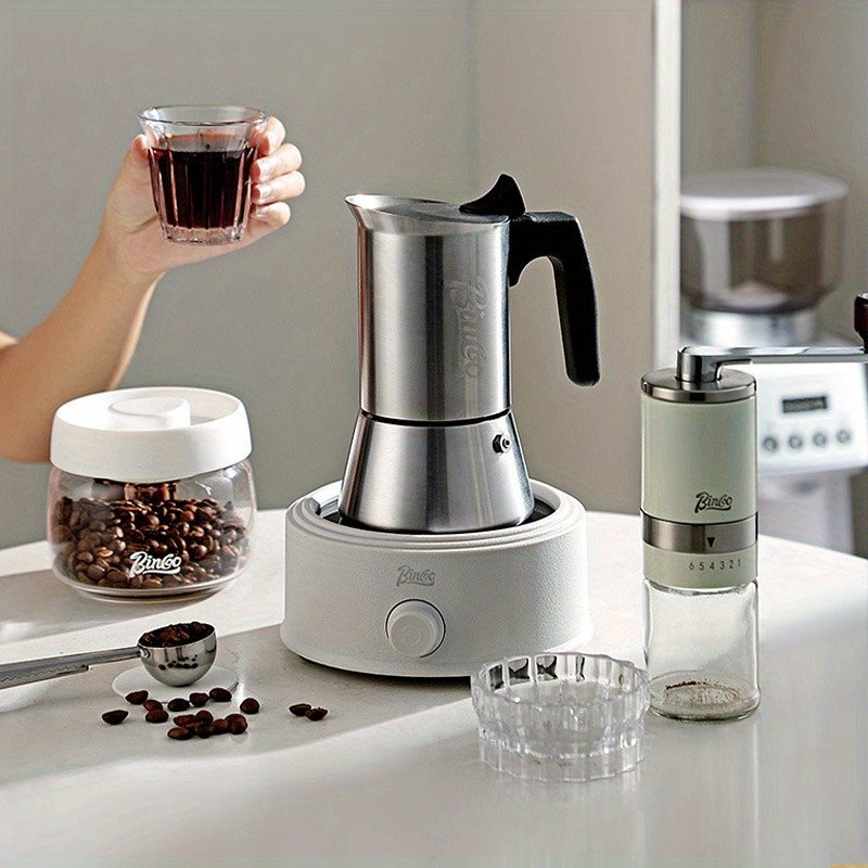 Bincoo Stainless Steel Moka Pot Single Valve Espresso Maker for Home Brewing