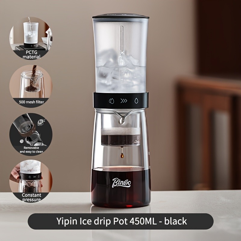 Bincoo Glass Ice Drip Coffee Pot Portable Hand-Brew Cold Extraction Utensil