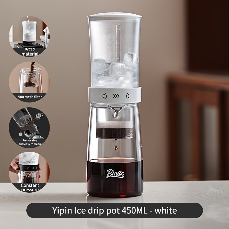 Bincoo Glass Ice Drip Coffee Pot Portable Hand-Brew Cold Extraction Utensil