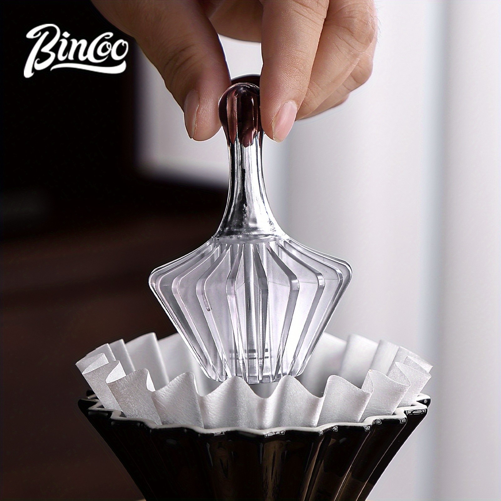 Bincoo Tritan Coffee Filter Press Tool Heat-Resistant BPA-Free Pour-Over Accessory