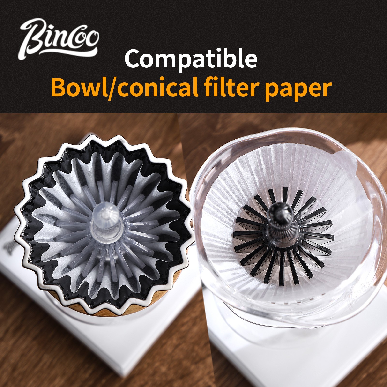Bincoo Tritan Coffee Filter Press Tool Heat-Resistant BPA-Free Pour-Over Accessory