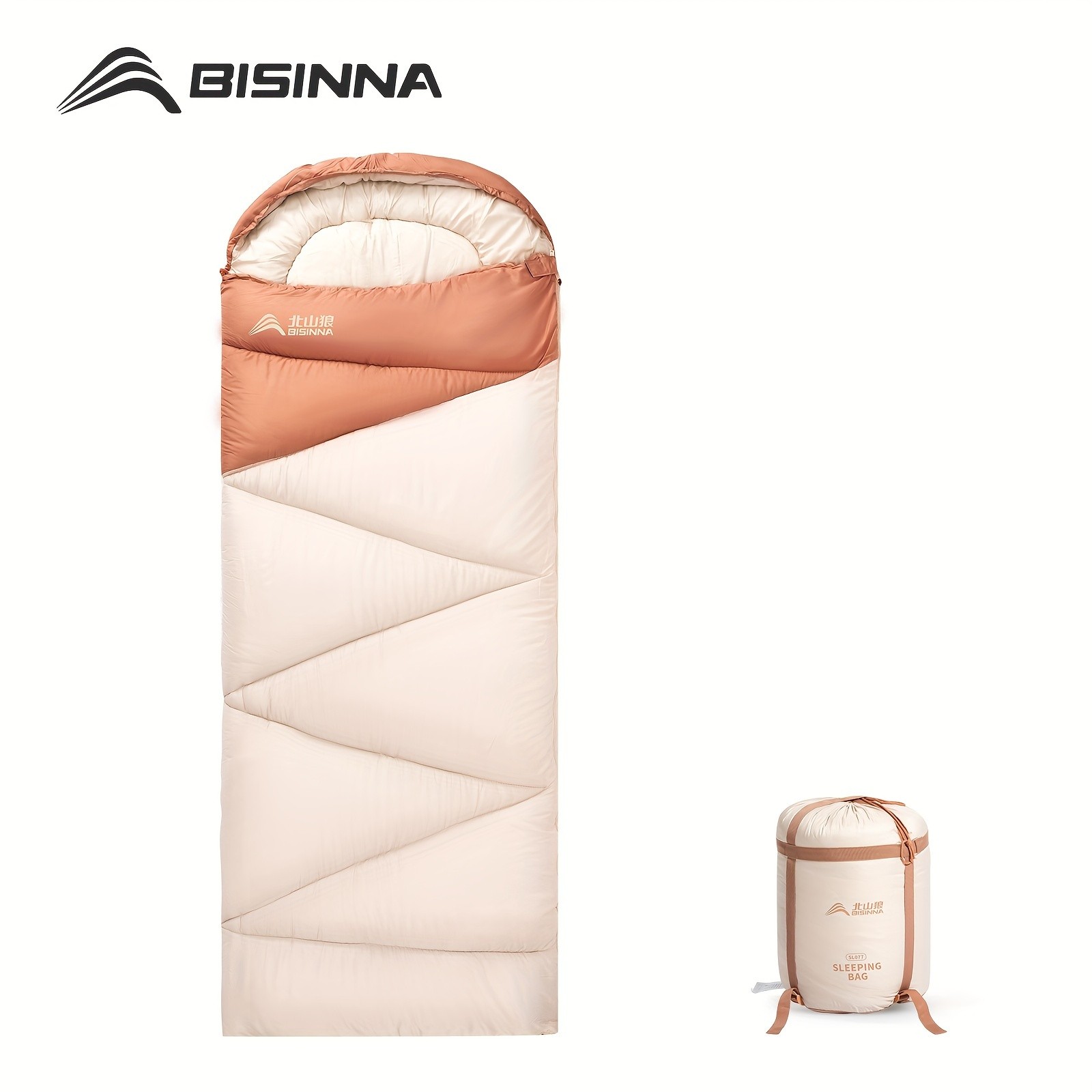 BISINNA Cold-Weather Half Sleeping Bag Thickened Portable Winter Outdoor Bag
