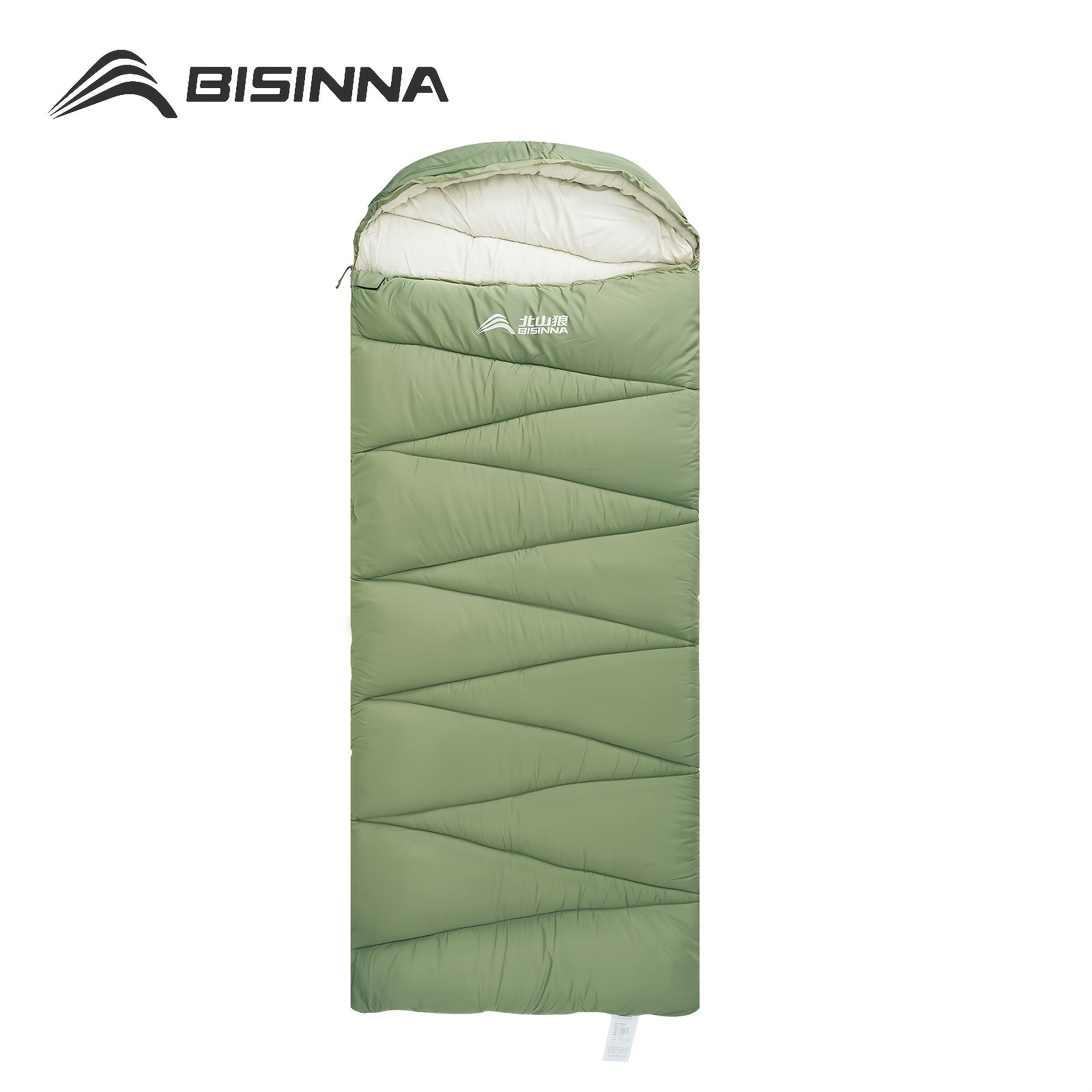 BISINNA Winterproof Envelope Sleeping Bag Thickened Warm Outdoor Bag with Hood