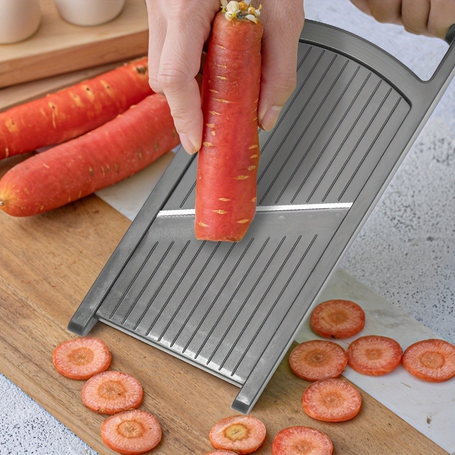 WIEZ Stainless Steel Multi-Blade Vegetable & Fruit Slicer Sharp Handheld Cutter for Fast, Even Slicing