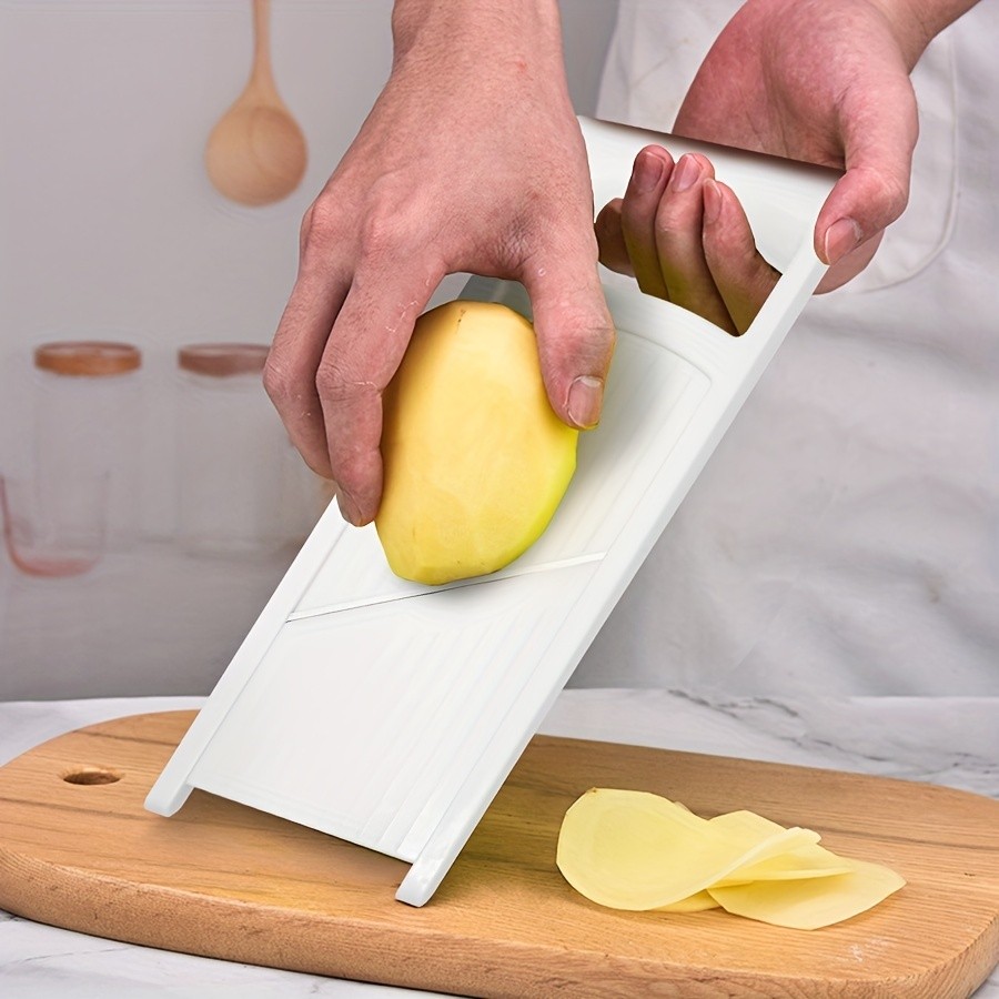 WIEZ Stainless Steel Multi-Blade Vegetable & Fruit Slicer Sharp Handheld Cutter for Fast, Even Slicing