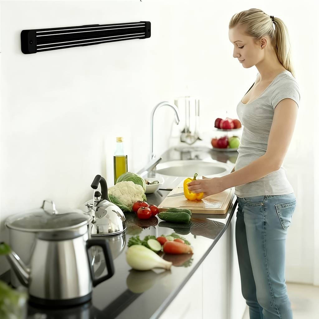 WIEZ Wall Magnetic Rack Strong, Space-Saving Magnetic Tool & Knife Holder