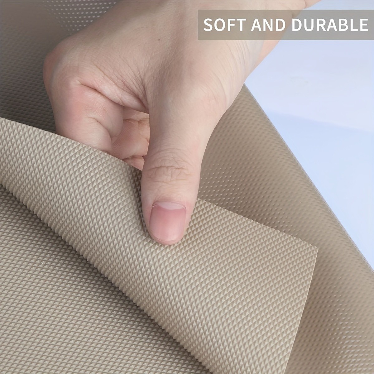 WIEZ EVA Cabinet & Shelf Mat Roll Washable Non-Adhesive Diamond-Pattern Liner for Drawers, Fridges & Desktops