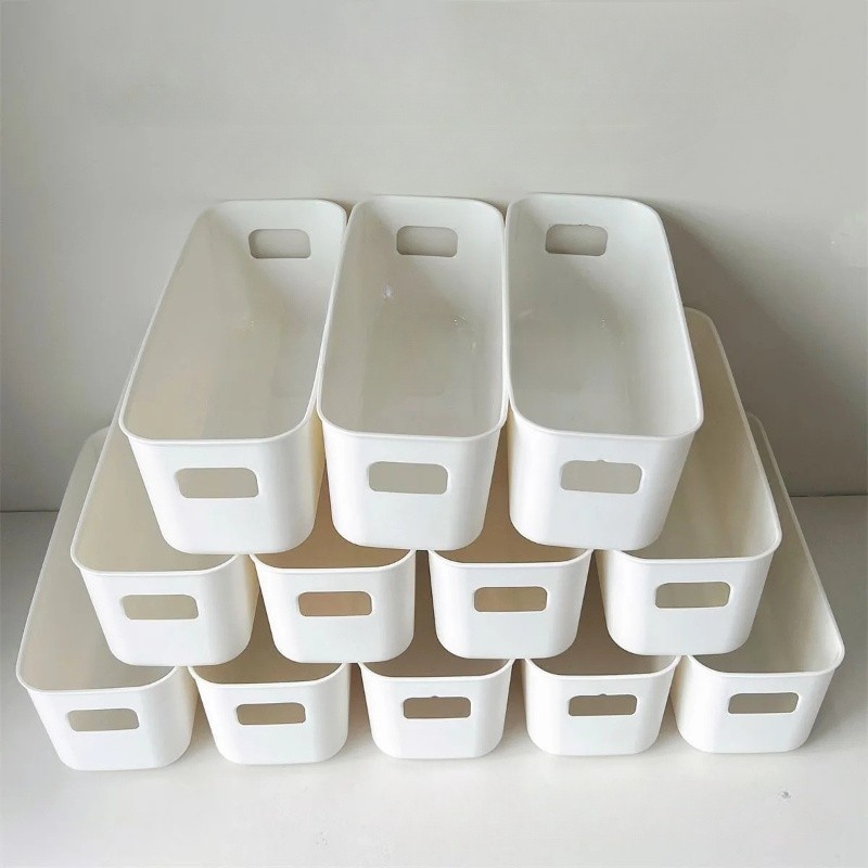 WIEZ Heavy-Duty 12-Piece Plastic Storage Box Set Stackable Clear-Front Organizers with Handles for Home & Office