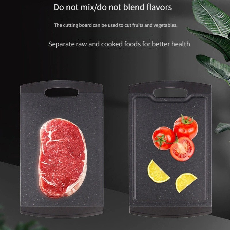 WIEZ Double-Sided PP Cutting Board Durable Juice-Groove Design for Defrosting, Chopping & Daily Kitchen Prep