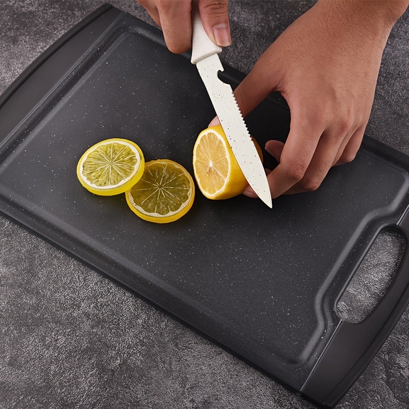 WIEZ Double-Sided PP Cutting Board Durable Juice-Groove Design for Defrosting, Chopping & Daily Kitchen Prep