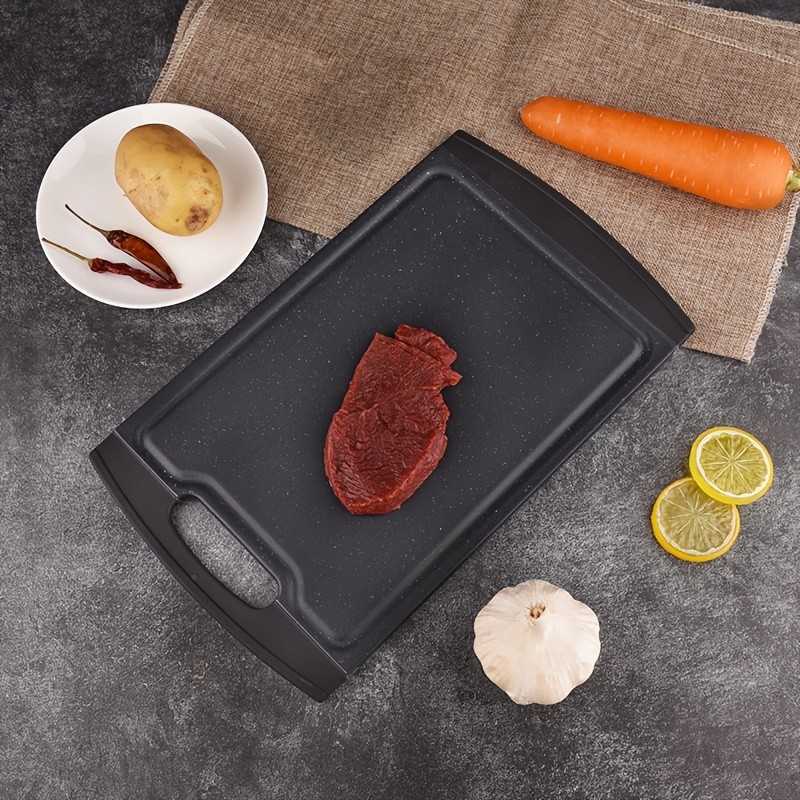 WIEZ Double-Sided PP Cutting Board Durable Juice-Groove Design for Defrosting, Chopping & Daily Kitchen Prep