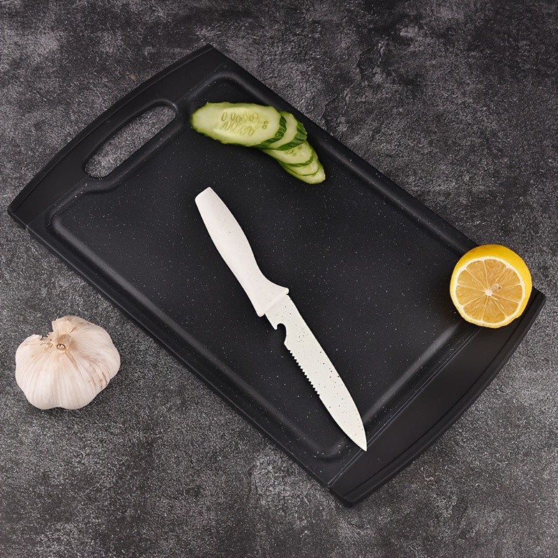 WIEZ Double-Sided PP Cutting Board Durable Juice-Groove Design for Defrosting, Chopping & Daily Kitchen Prep