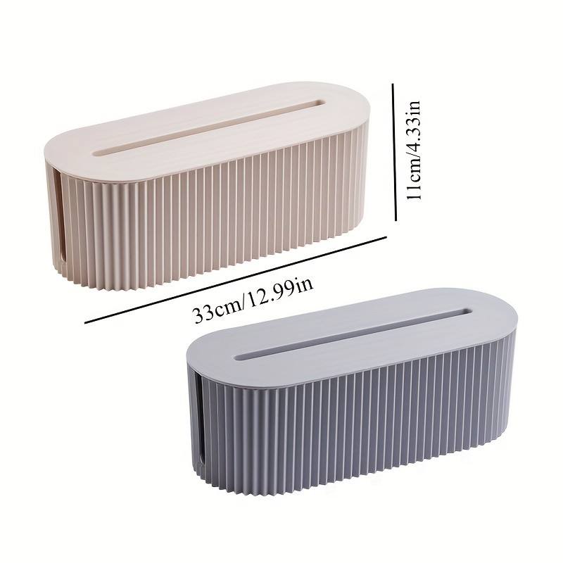 LDQ Cable Storage Box with Lid High-Capacity Cord Organizer for Space-Saving Home & Office Desktop Management