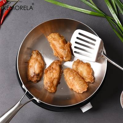 KEMORELA 304 Stainless Steel Nonstick Frying Pan Easy-Clean Essential Pan for Eggs & Omelets