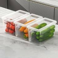 Awaoko 3pcs Extra Large Refrigerator Storage Boxes with Lids Heavy-Duty, Stackable & Transparent