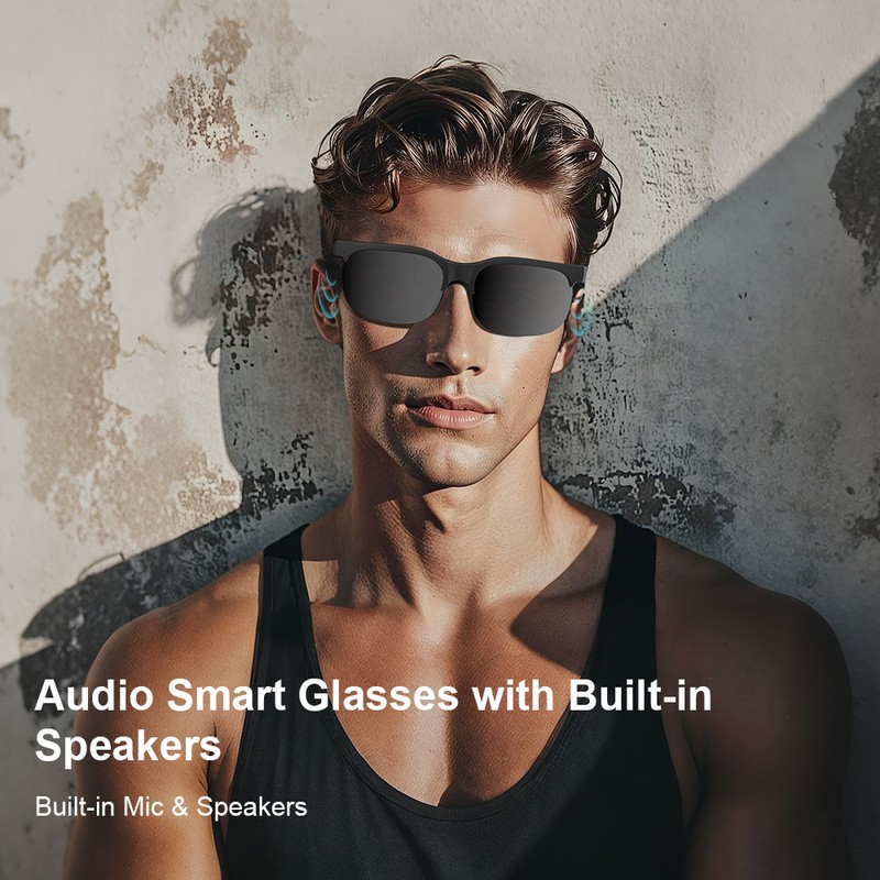 ANKRIYUL Smart Glasses Wireless Audio Eyewear with Built-in Microphone
