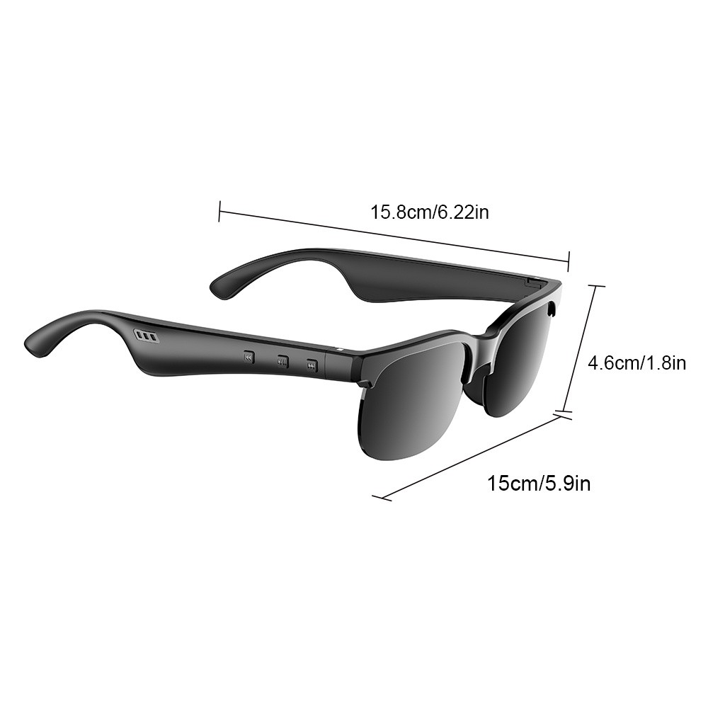 ANKRIYUL Smart Glasses Wireless Audio Eyewear with Built-in Microphone