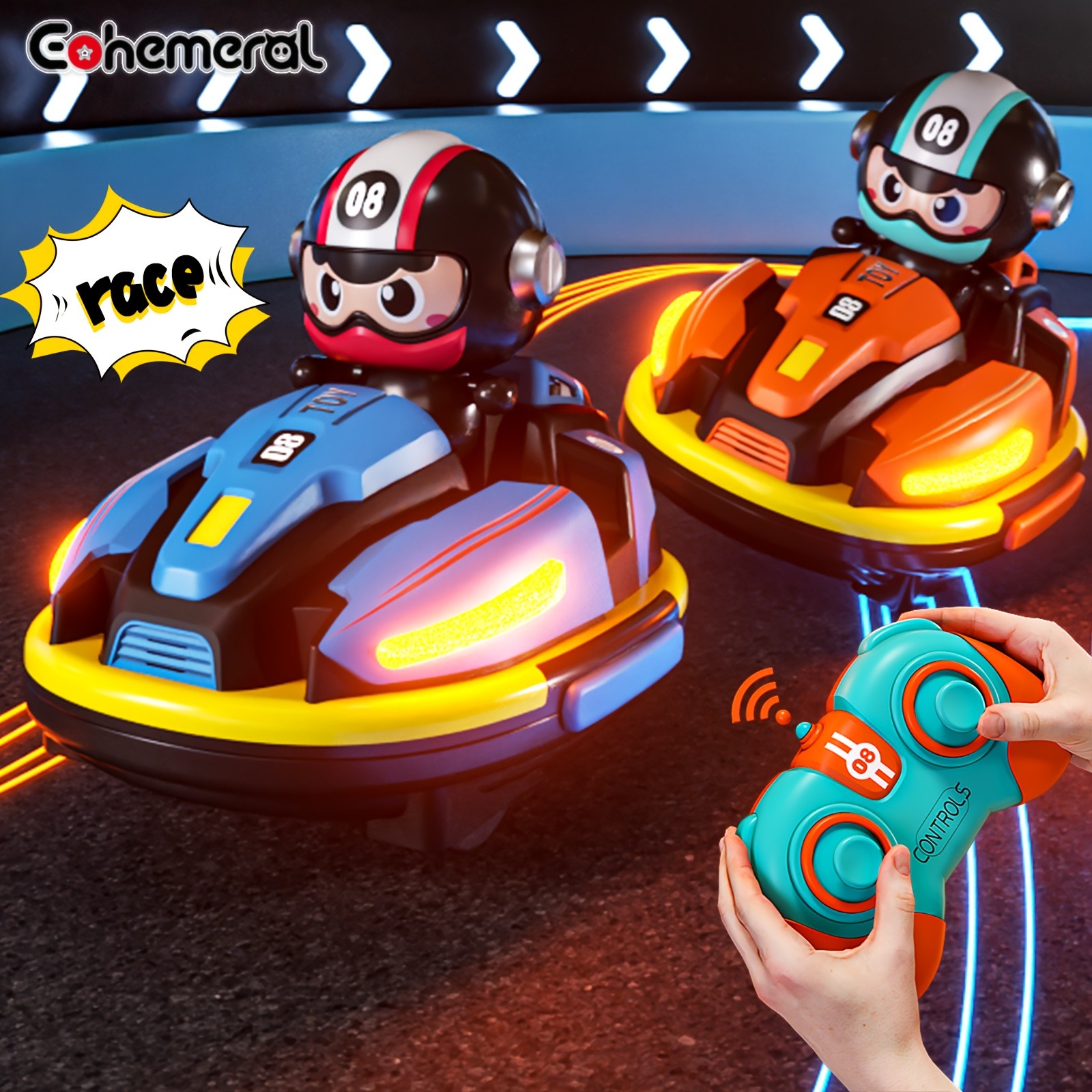 EOHEMERAL REMOTE CONTROL CAR DRIFT STUNT BUMPER RACING KART
