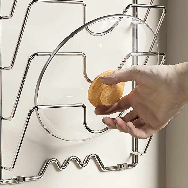 MCMLS Vertical Metal Pot Lid Rack Heavy-Duty Multi-Tier Space-Saving Holder for NZ Cabinets & Pantries