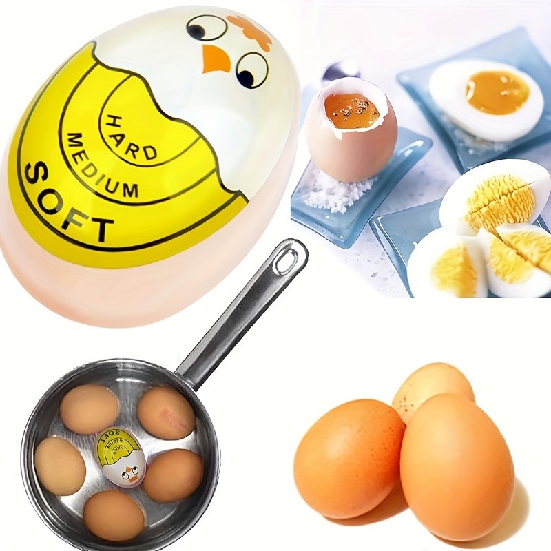YUHUPHYLLIC Changing Egg Timer & Boiled Egg Holder Easy-to-Read Timer for Perfect NZ Soft & Hard Boiled Eggs