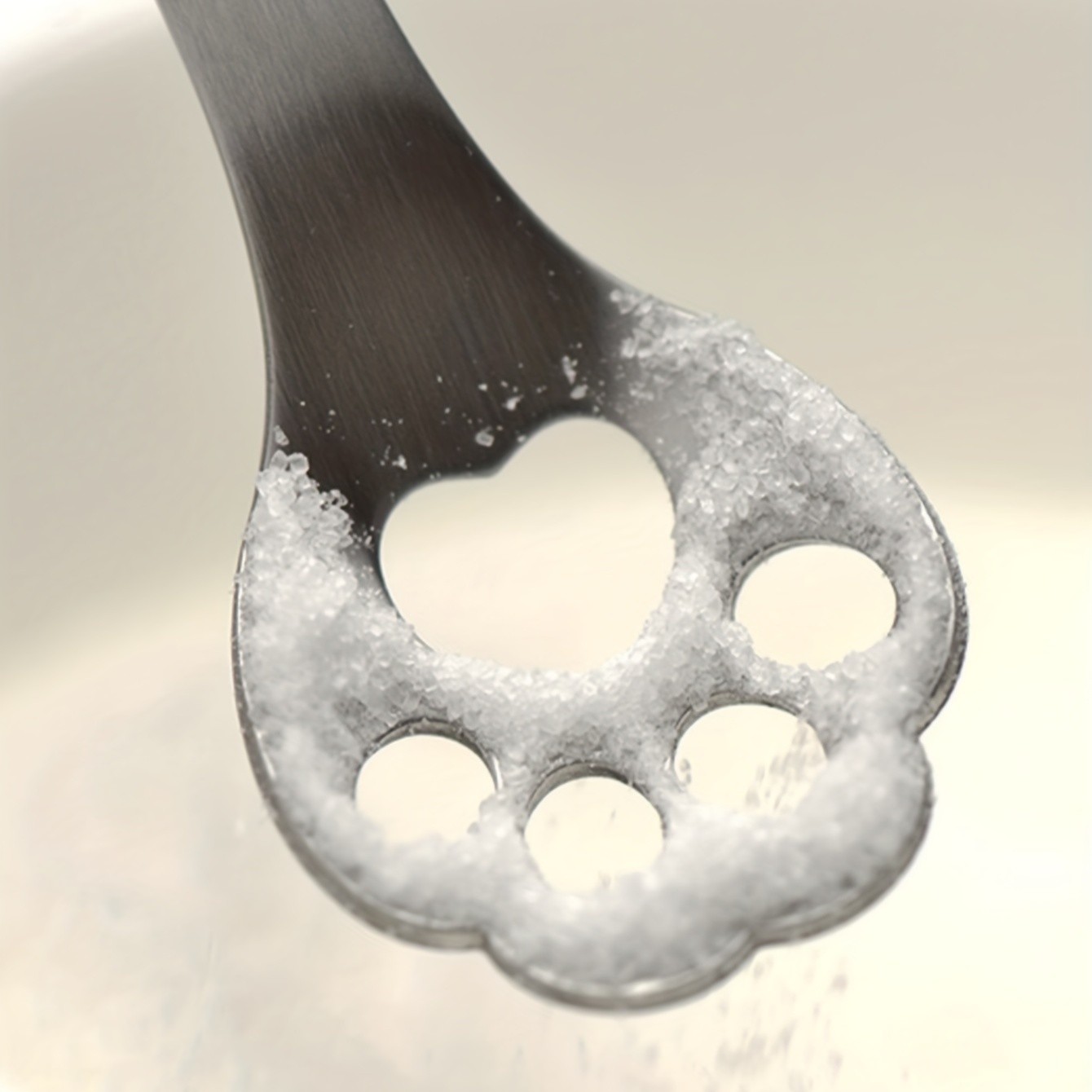 YUHUPHYLLIC Silvery Cat Claw Spoon 304 Stainless Steel Serving Spoon