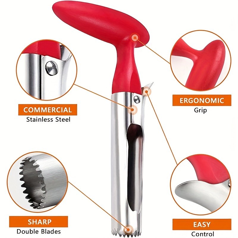 YUHUPHYLLIC Apple Core Remover Durable Stainless Steel Tool with Ergonomic Handle for NZ Kitchens