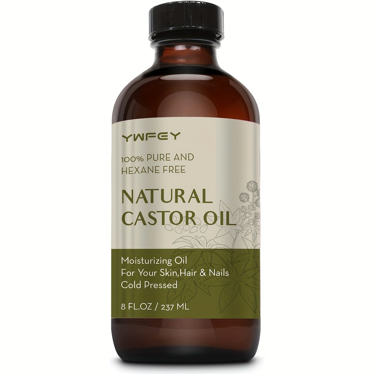 237ml Castor Oil Cold Pressed, Rich Hydration for Hair, Skin, Lashes & Brows