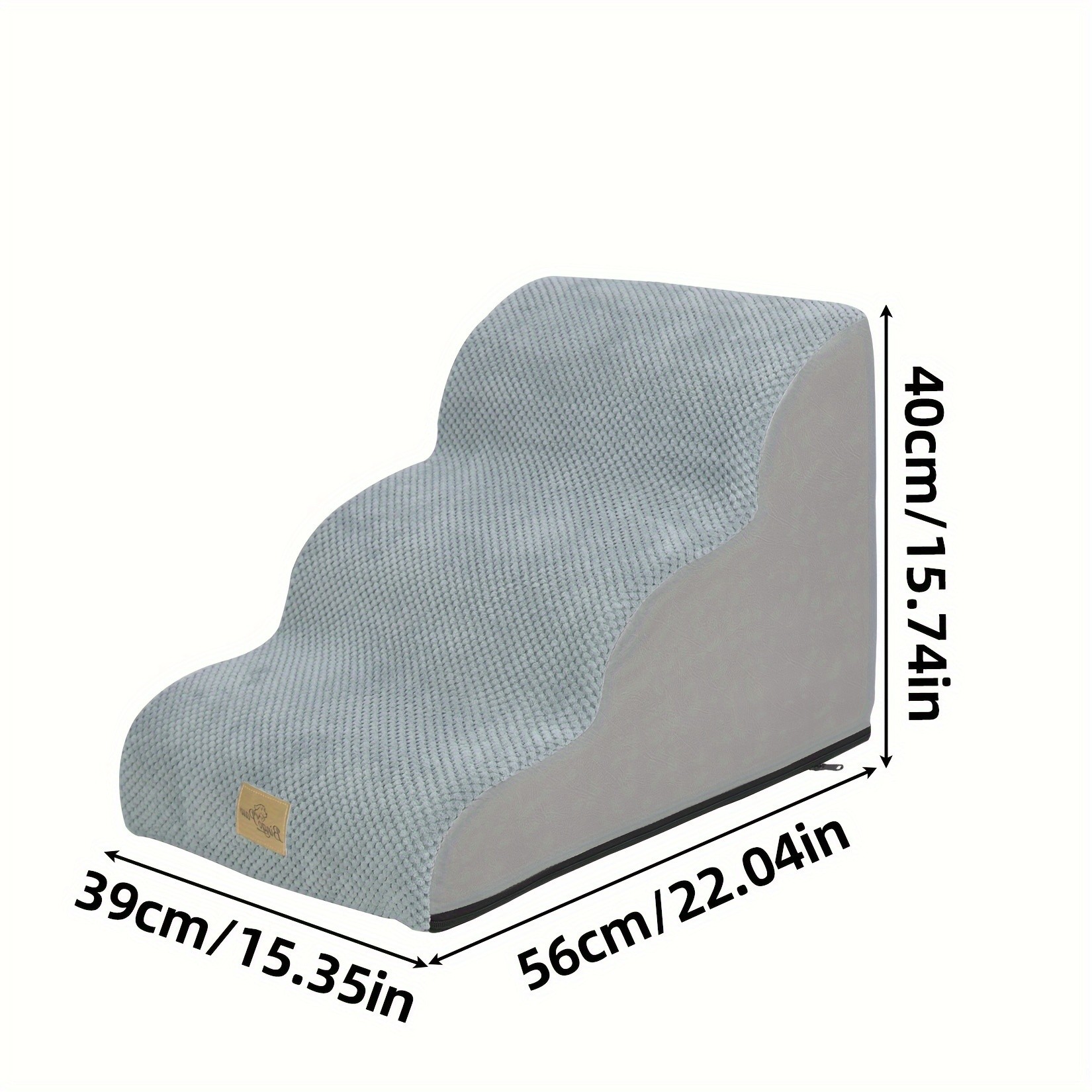 wisfor 30D High Density Foam Dog Stairs Curved Ramp for Small Dogs & Cats