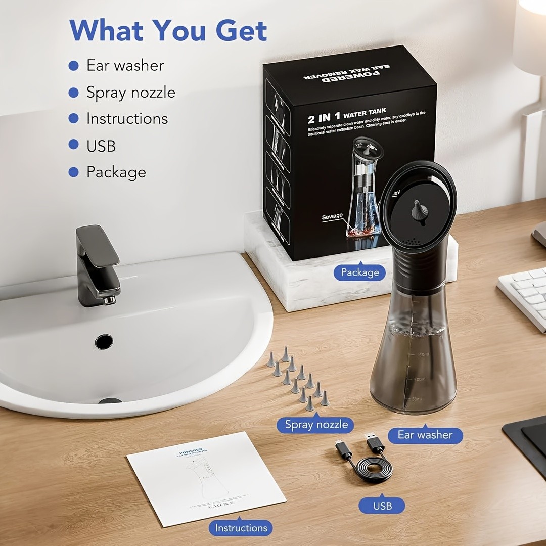 HIJOY 3-in-1 Adjustable Electric Ear Wax Removal Kit