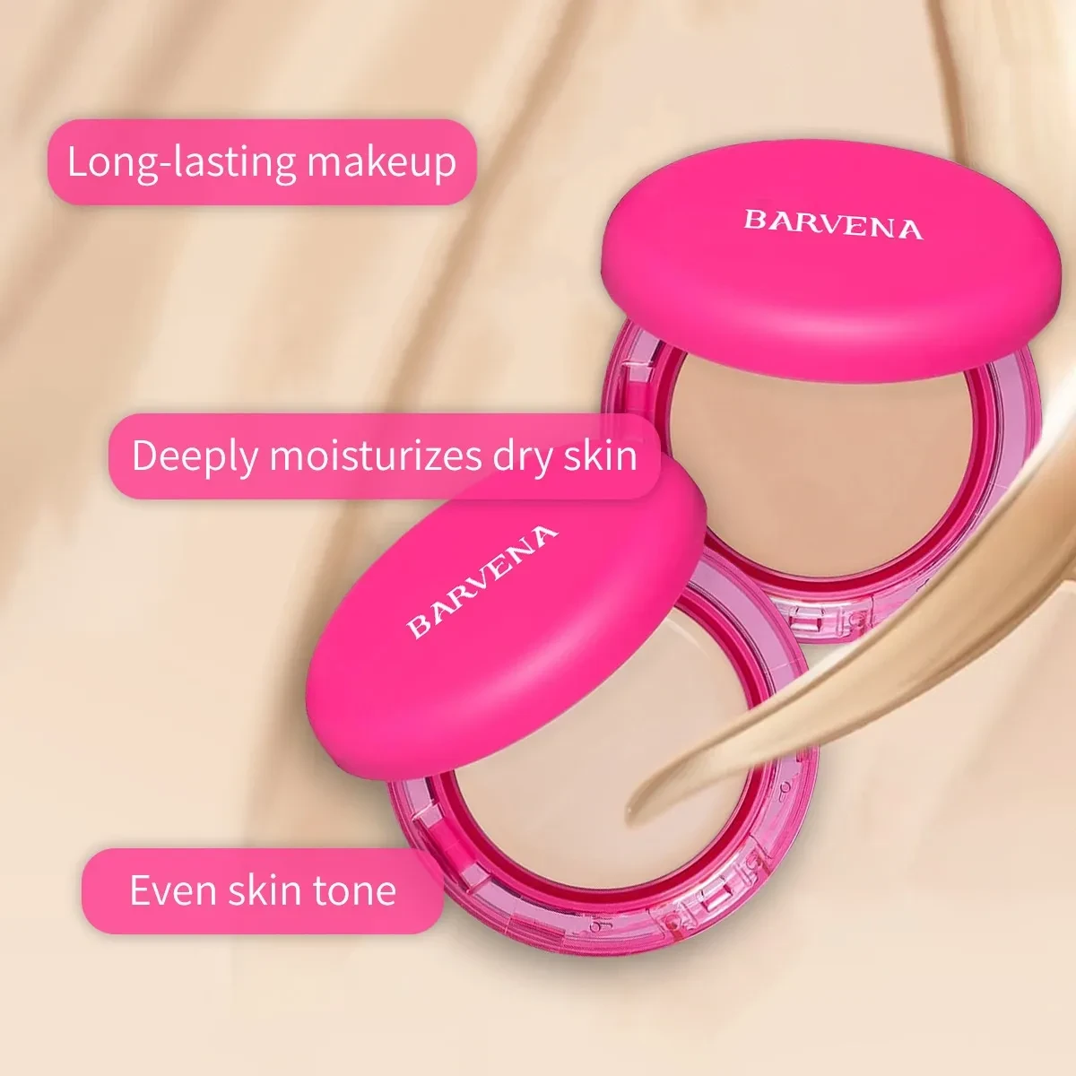Barvena Long-Lasting Moisturizing Compact Powder