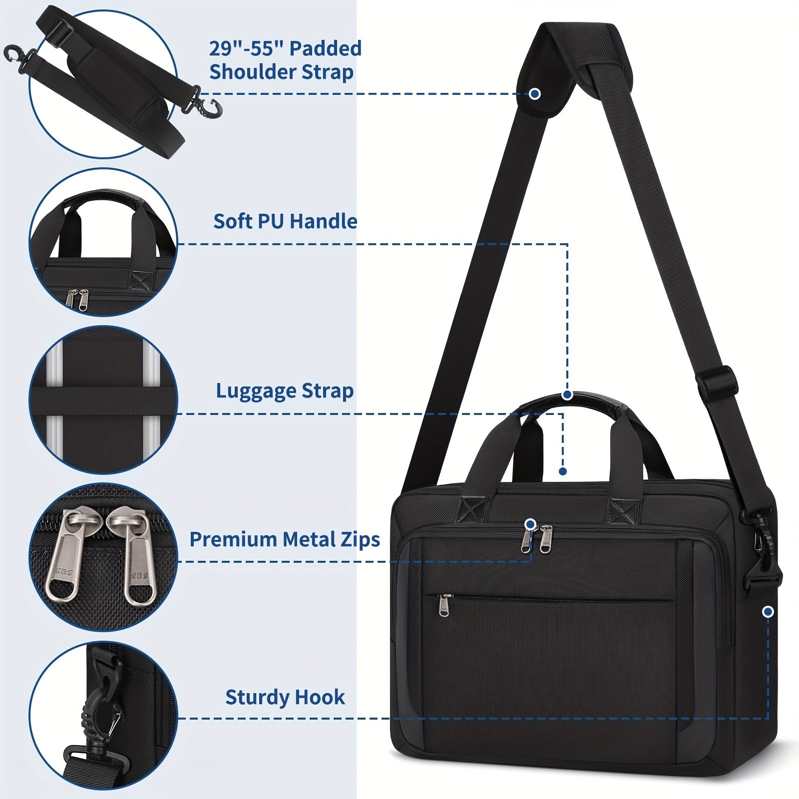NEWHEY Laptop Bag for Men Stylish Protection for Your Laptop On-the-Go