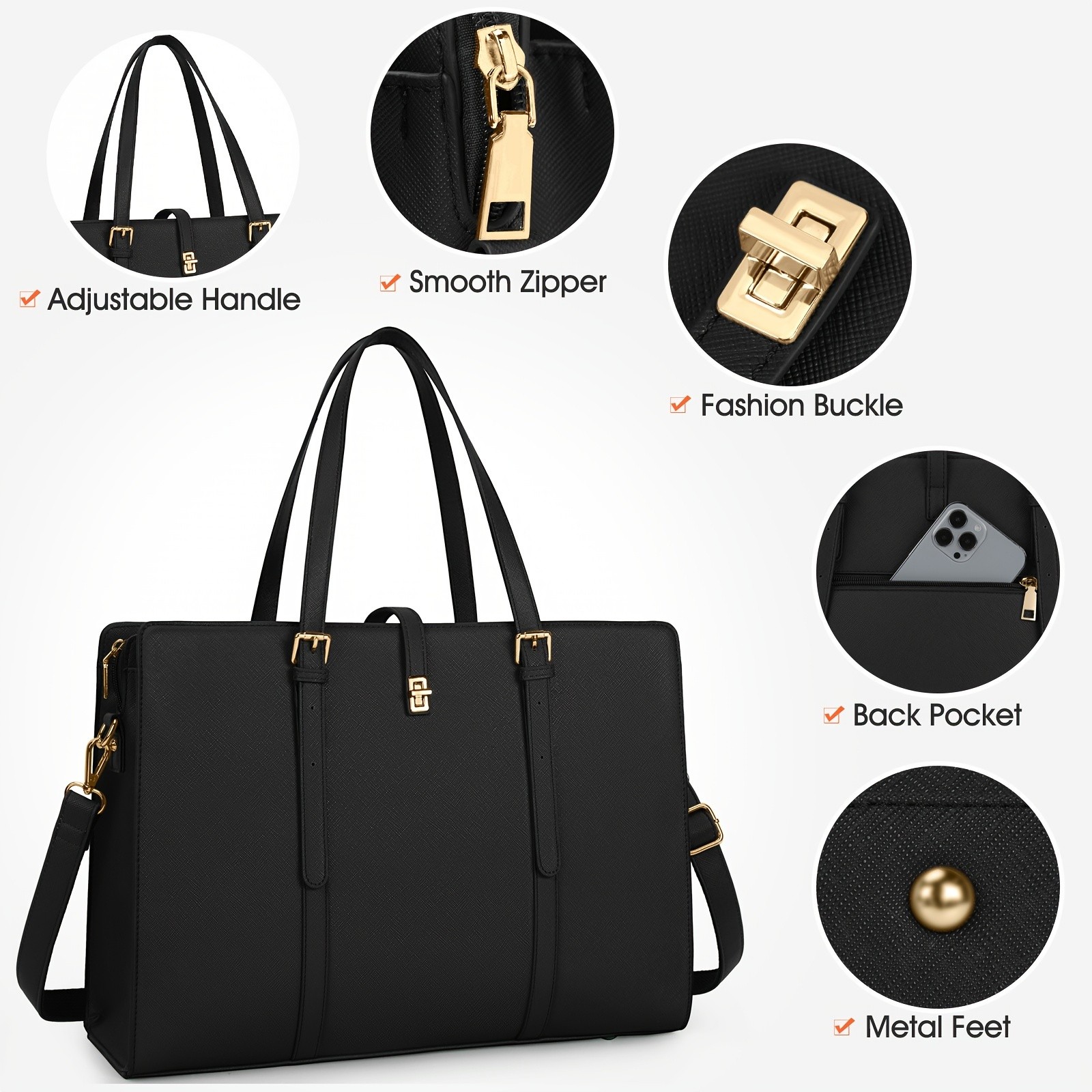 IGOLUMON Laptop Bag for Women Stylish, Professional, and Perfect for Work and Business