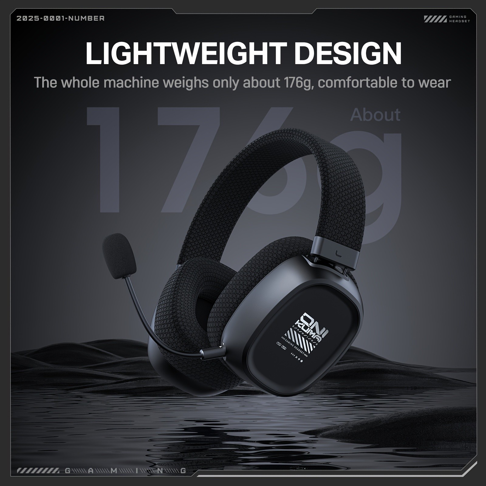ONIKUMA Gaming Headset 7.1 Surround Sound, Triple-Mode Connectivity, Ultra-Low Latency