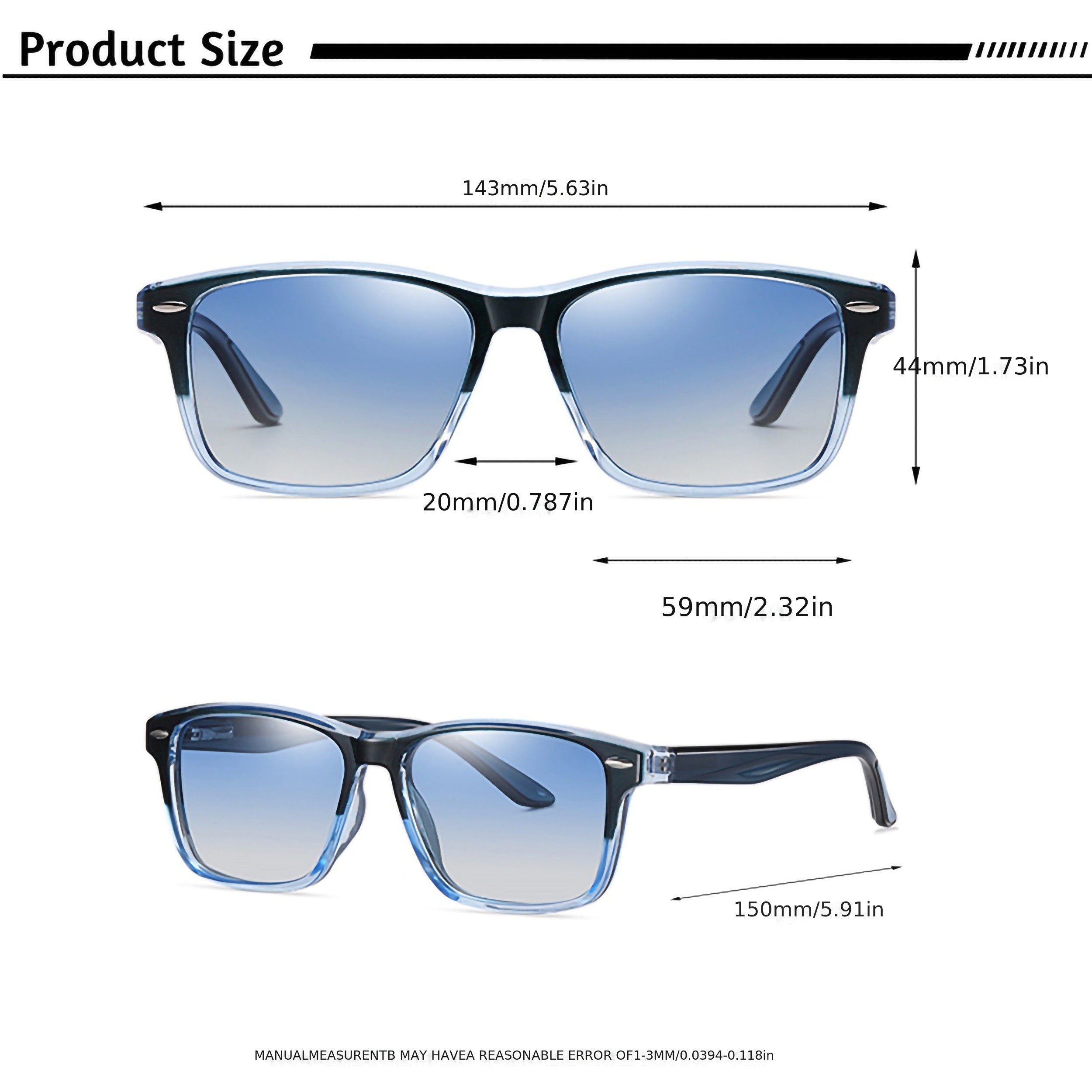 Caterside New Punk Glasses with TAC Lenses and TR90 Frame