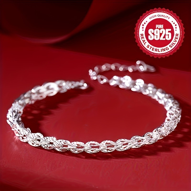 SOL COLL 925 Silvery Sparkling Phoenix Tail Bracelet