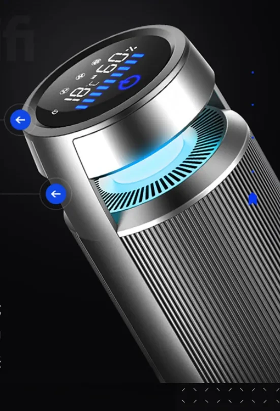 Aluminum alloy negative ion car air purifier