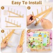 ITECHJOY 3pcs Wooden Puzzle Storage Rack Classic Storage and Display Solution for Puzzle Enthusiasts