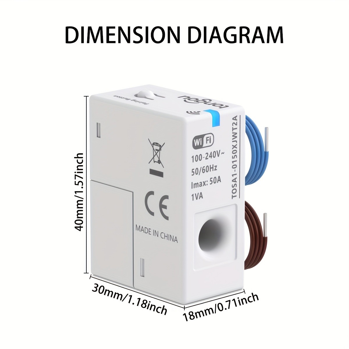 TONGOU Tuya WiFi Smart Power Display