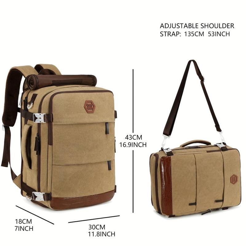Laptop Backpack 40L Flight Approved Carry-On Backpack with USB Charging Port and Shoe Compartment