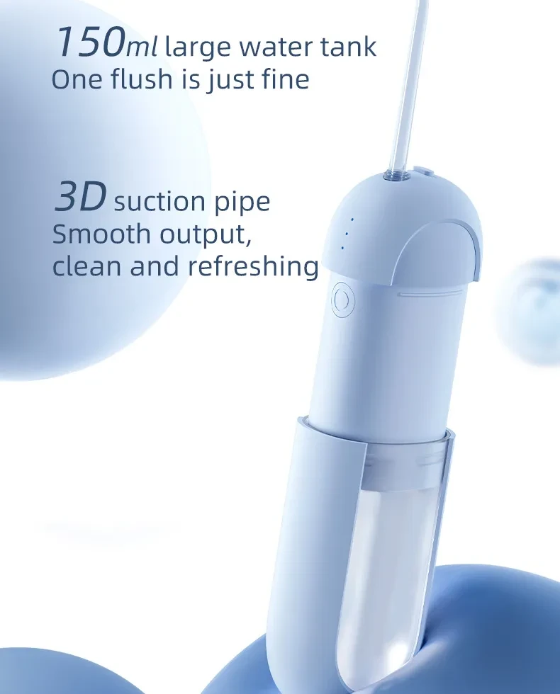 Portable Electric Dental Water Flosser With Retractable Water Tank