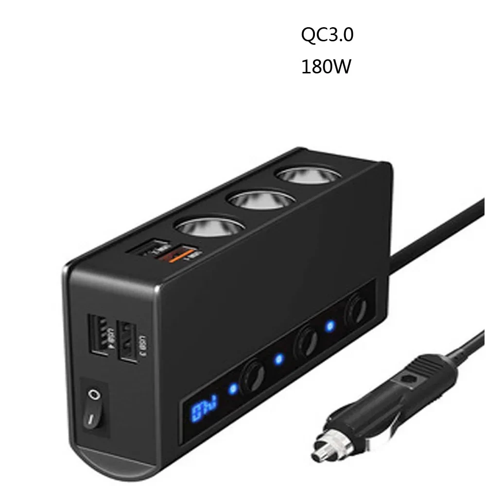 New Cigarette Lighter, One For Three Cars, High Power Car Charger