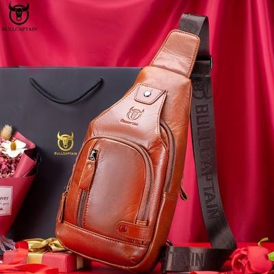 BULLCAPTAIN Mens Chest Front Bag Trendy, Multifunctional Design for Active Lifestyles