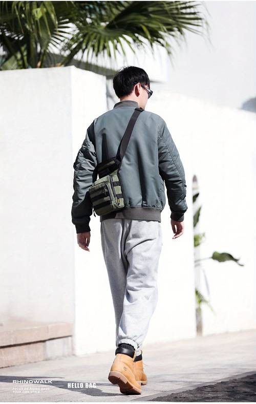 RHINOWALK 3L Large Motorcycle Belt Bag Adjustable Waist Belt & Leg Strap with Anti-Theft Zipper Closure