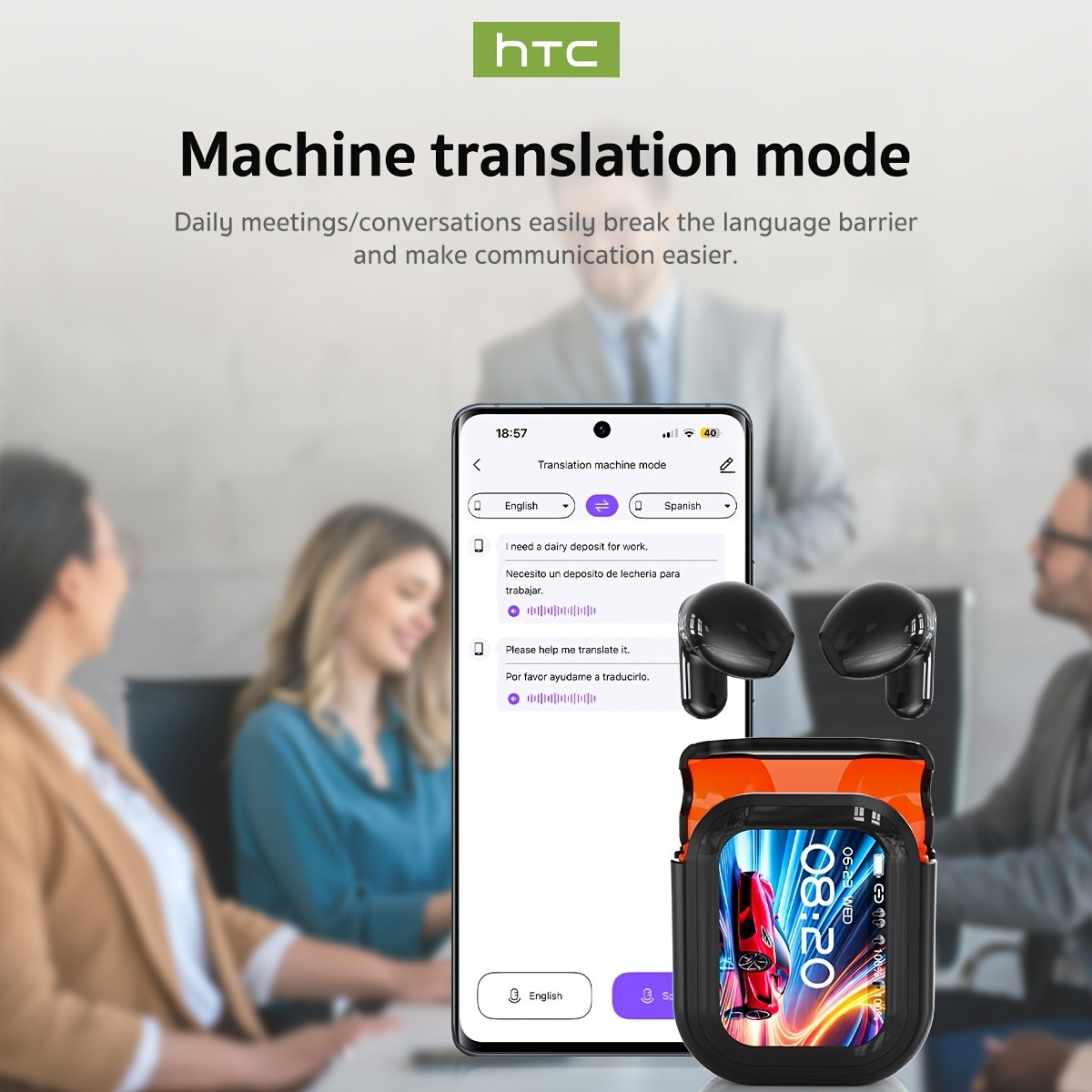 HTC NE20 AI Wireless Translation Headphones