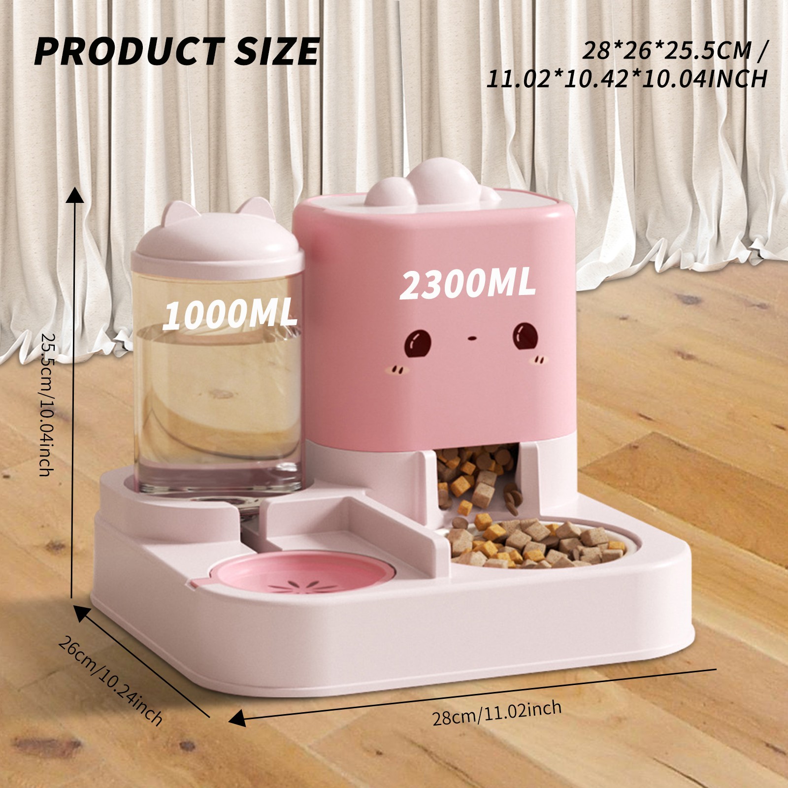 Cartoon Cloud Cat Ear Feeding and Watering Bowl